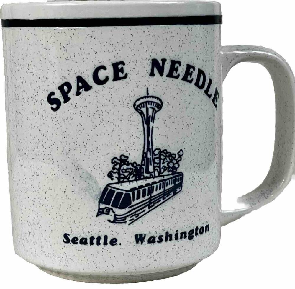 Vintage Space Needle Seattle Washington Souvenir Coffee Mug 1970’s`